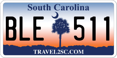 SC license plate BLE511