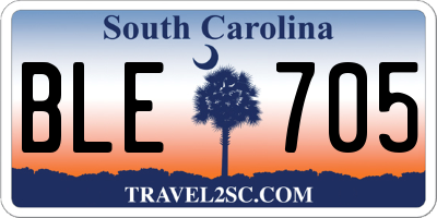 SC license plate BLE705