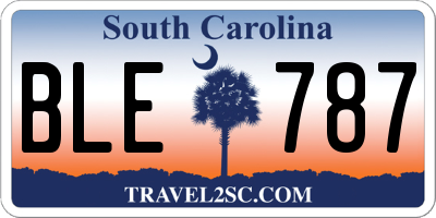 SC license plate BLE787