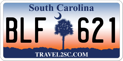 SC license plate BLF621