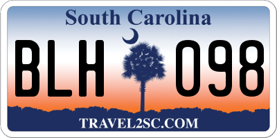 SC license plate BLH098
