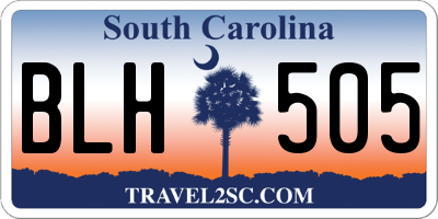 SC license plate BLH505