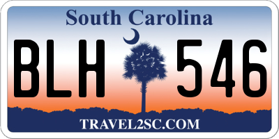 SC license plate BLH546