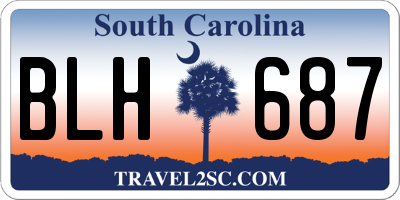 SC license plate BLH687