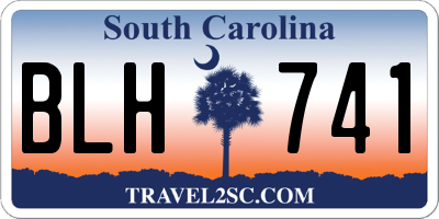 SC license plate BLH741