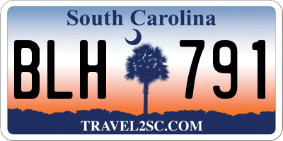SC license plate BLH791