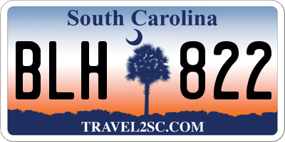 SC license plate BLH822