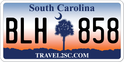 SC license plate BLH858