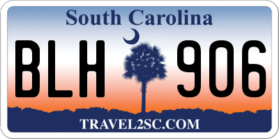 SC license plate BLH906