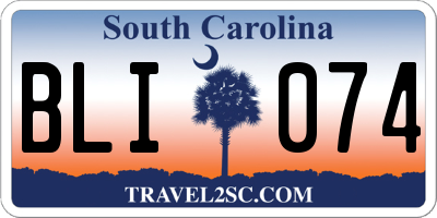 SC license plate BLI074