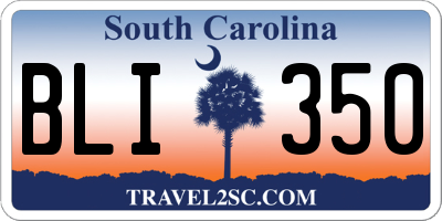 SC license plate BLI350