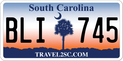 SC license plate BLI745