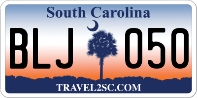 SC license plate BLJ050