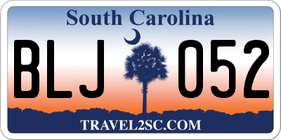 SC license plate BLJ052