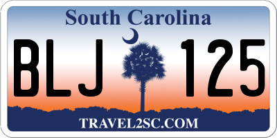 SC license plate BLJ125