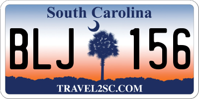 SC license plate BLJ156