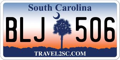 SC license plate BLJ506