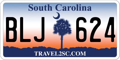 SC license plate BLJ624