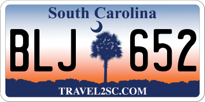 SC license plate BLJ652