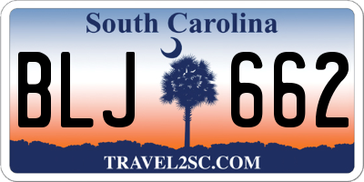 SC license plate BLJ662