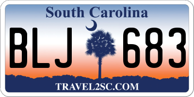 SC license plate BLJ683