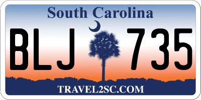 SC license plate BLJ735