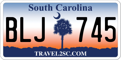 SC license plate BLJ745