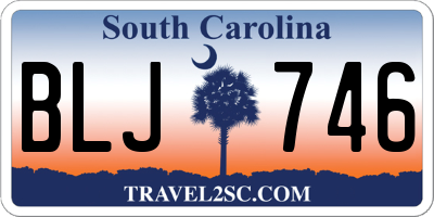 SC license plate BLJ746