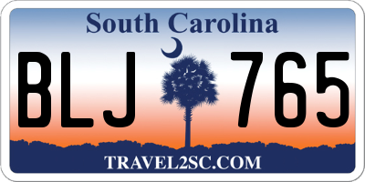 SC license plate BLJ765