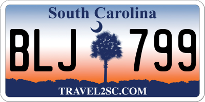 SC license plate BLJ799