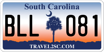 SC license plate BLL081
