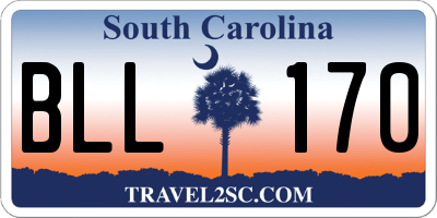 SC license plate BLL170