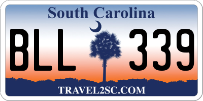 SC license plate BLL339