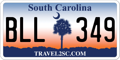 SC license plate BLL349