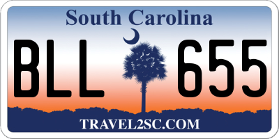 SC license plate BLL655
