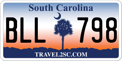 SC license plate BLL798