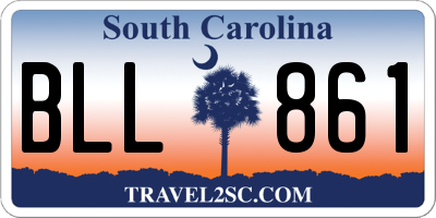 SC license plate BLL861