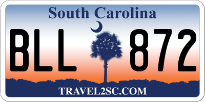 SC license plate BLL872