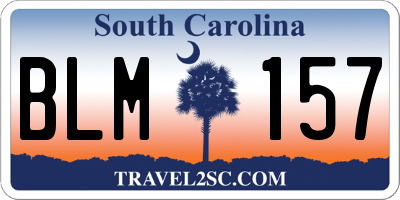 SC license plate BLM157