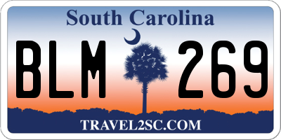 SC license plate BLM269