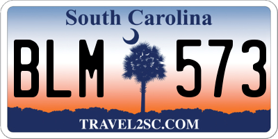 SC license plate BLM573
