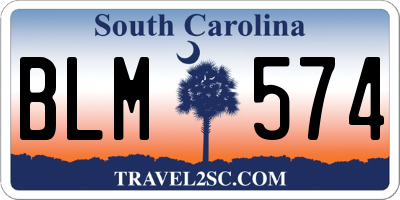 SC license plate BLM574