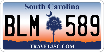 SC license plate BLM589