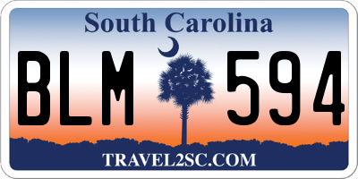 SC license plate BLM594