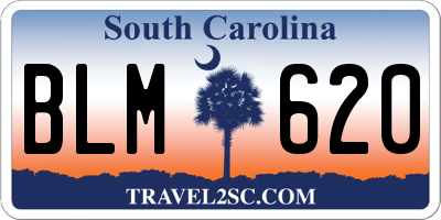 SC license plate BLM620