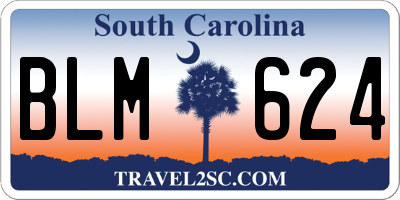 SC license plate BLM624