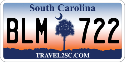 SC license plate BLM722