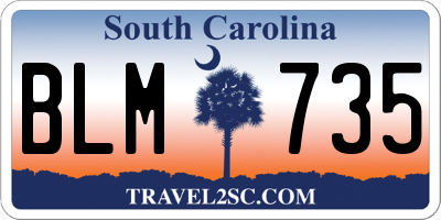 SC license plate BLM735