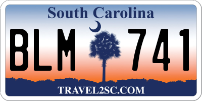 SC license plate BLM741