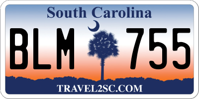 SC license plate BLM755